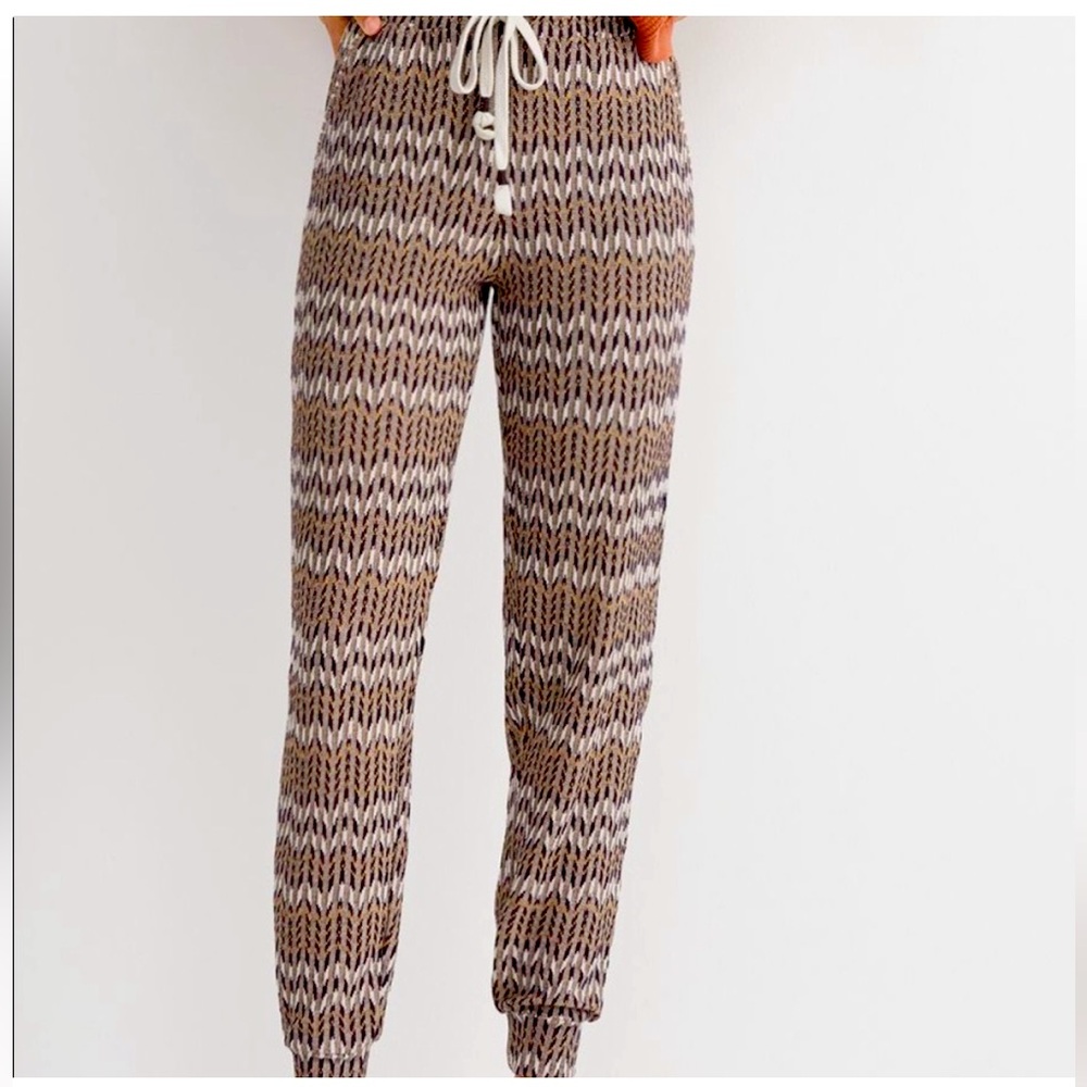Anthro Saturday Sunday Patterned Knit Joggers. Size XSP